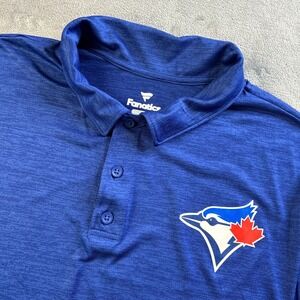 Fanatics Toronto Blue Jays MLB Polo Shirt Mens 3XL Blue Heather Space Dye Logo